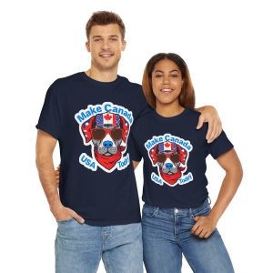 Fun Patriotic Dog Tee - 'Make Canada USA Today' Design - Image 35