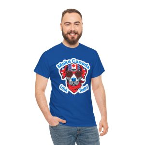 Fun Patriotic Dog Tee - 'Make Canada USA Today' Design - Image 25