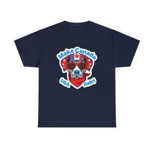 Fun Patriotic Dog Tee - 'Make Canada USA Today' Design - Image 29