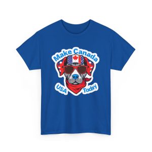 Fun Patriotic Dog Tee - 'Make Canada USA Today' Design - Image 23