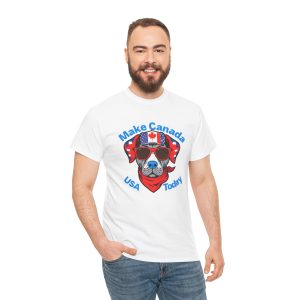 Fun Patriotic Dog Tee - 'Make Canada USA Today' Design - Image 5