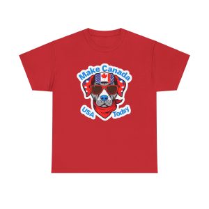 Fun Patriotic Dog Tee - 'Make Canada USA Today' Design - Image 37