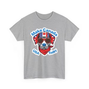 Fun Patriotic Dog Tee - 'Make Canada USA Today' Design - Image 17