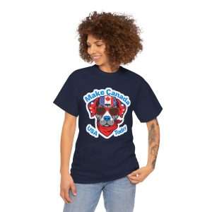 Fun Patriotic Dog Tee - 'Make Canada USA Today' Design - Image 36