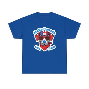 Fun Patriotic Dog Tee - 'Make Canada USA Today' Design - Image 21